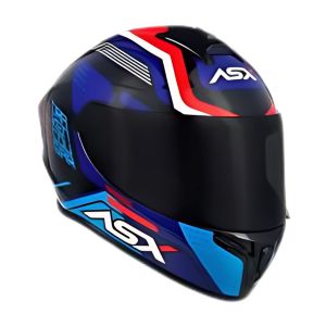 CAPACETE ASX DRAKEN COUGAR BRILHO PRETO/AZUL/VERMELHO 58/M