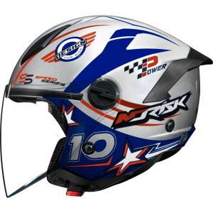 CAPACETE NORISK NEO GALAXY SILVER/BLUE 56/S