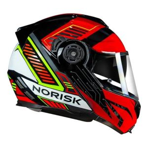 CAPACETE NORISK ROUTE FF345 CHARGE BLCK/RED/HV/YELLOW / 58/M