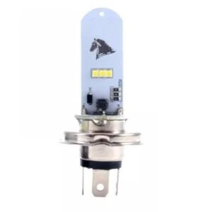 LAMPADA FAROL LED H4 SUPER BRANCA 6500K C/ STROBO STALLION