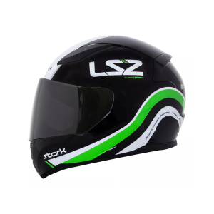 CAPACETE LS2 RAPID FF353 STARK BLK/WHT/GREEN 56/S