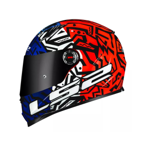 CAPACETE LS2  FF358 MEMPHIS ORANGE/BLUE 60/L