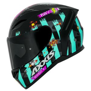 _x000D_ CAPACETE AXXIS SEGMENT APOLO RAY B7 / BLUE / TAMANHO 62