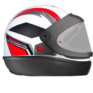 _x000D_ CAPACETE EBF AUTOMATICO BOLT/ TAMANHO 60 / BRANCO/VERMELHO