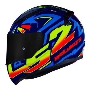 CAPACETE LS2 RAPID FF353 TAGLINE BLU/YELLOW 56/S CÓD FAB: 150-128