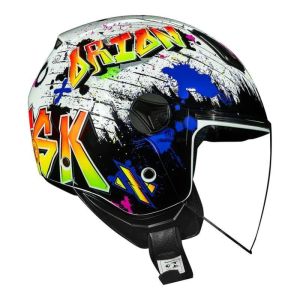 CAPACETE NORISK ORION SHINE WHITE/ORANGE  58/M