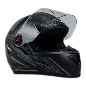 CAPACETE FW3 GTX CLASSIC COM OCULOS PRETO FOSCO 56