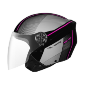 CAPACETE EBF SPARK JET VOLT / TAMANHO 60 / PRETO/TIFFANY