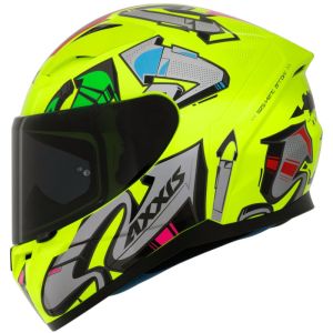 CAPACETE AXXIS SEGMENT ARROWS C13 / YELLOW FLUOR GLOSS / TAMANHO 60