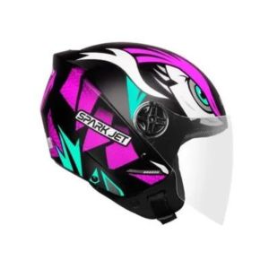 CAPACETE SPARK JET DRAGON 60 PRETO/ROXO