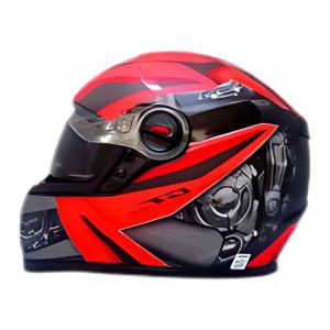 CAPACETE FW3 GTX R1 COM OCULOS PRETO FOSCO / VERMELHO 56