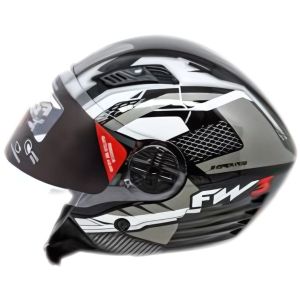 CAPACETE FW3 X OPEN UP FOX COM OCULOS GRAFITE 56