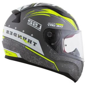 CAPACETE LS2 RAPID FF353 THUNDER MATTE GRY/WHT/FLUO YLW 58/M