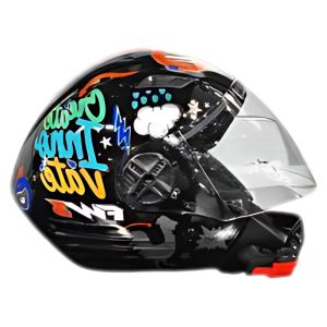 CAPACETE  X OPEN STICKERS PRETO BRILHANTE 56 / FW3