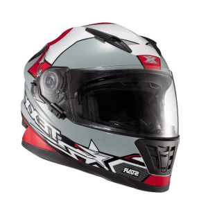 CAPACETE TEXX WING SUPERSTAR CINZA/VERMELHO/BRANCO TAMANHO 62