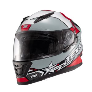 CAPACETE TEXX WING SUPERSTAR CINZA/VERMELHO/BRANCO TAMANHO 60