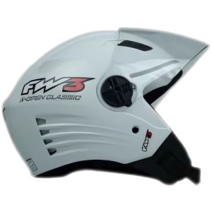 FW3 CAPACETE X OPEN CLASSIC BRANCO BRILHANTE 58