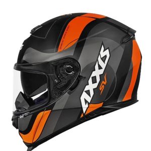 CAPACETE AXXIS EAGLE SV SMART MATT BLACK/GREY/ORANGE 60