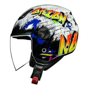 CAPACETE NORISK ORION SHINE WHITE/ORANGE  58/M