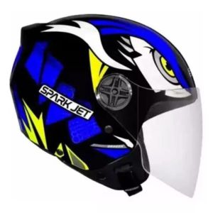 CAPACETE SPARK JET DRAGON 56 PRETO/AZUL