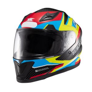 CAPACETE TEXX HAWK RIDE AZUL/VERDE/VERMELHO/PRETO TAMANHO 58