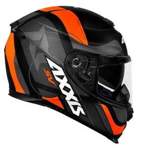 CAPACETE AXXIS EAGLE SV SMART MATT BLACK/GREY/ORANGE 60