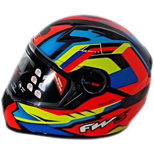 CAPACETE FW3 GTX FOX COM OCULOS LARANJA 56