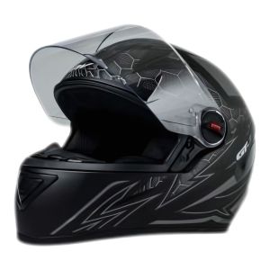 CAPACETE FW3 GTX CLASSIC COM OCULOS PRETO FOSCO 56