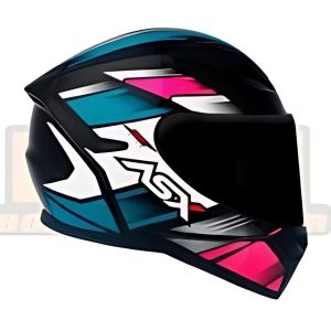 CAPACETE ASX CITY START BRILHO PRETO/TURQUESA/ROSA 56/S