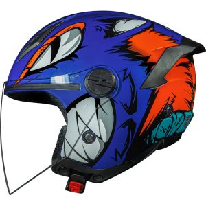 CAPACETE NORISK NEO HYENA BLUE/ORANGE 58/M