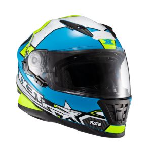 CAPACETE TEXX WING SUPERSTAR AZUL/VERDE/BRANCO TAMANHO 62