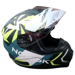 CAPACETE NORISK RAZOR GODSPEED MATTE BLUE/HV/YELLOW 62/XL