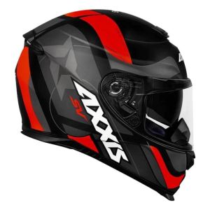 CAPACETE AXXIS EAGLE SV SMART MATT BLACK/GREY/RED 58