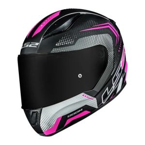 CAPACETE LS2 RAPID FF353 DOOM MATTE BLACK/PINK 58/M