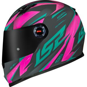 CAPACETE LS2 FF358 DRAZE GREY/GREEM/PINK 62/XL