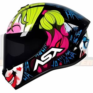 CAPACETE ASX DRAKEN QUEEN GLOSS BLA CK/YELLOW/PINK 58/M