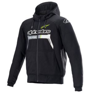 JAQUETA ALPINESTARS CHROME IGNITION HOODIE PRETO AMARELO / TAMANHO L