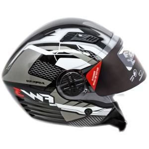 CAPACETE FW3 X OPEN UP FOX COM OCULOS GRAFITE 56