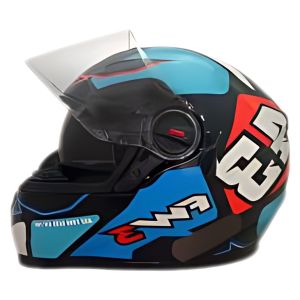 CAPACETE FW3 GTX 43 COM OCULOS AZUL E VERMELHO 56