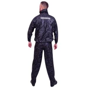 CAPA CHUVA STARCAPAS PVC CAMUFLADO PRETO GG (BOLSO INTERNO E EXTERNO) - 7053