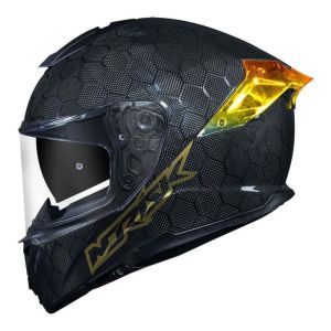 CAPACETE NORISK VIPER GT SNAKE CARBONO BLACK/GOLD 58/M