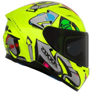 CAPACETE AXXIS SEGMENT ARROWS C13 / YELLOW FLUOR GLOSS / TAMANHO 56