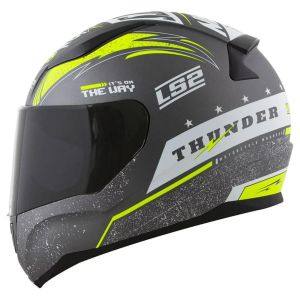 CAPACETE LS2 RAPID FF353 THUNDER MATTE GRY/WHT/FLUO YLW 60/L