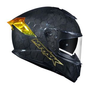 CAPACETE NORISK VIPER GT SNAKE CARBONO BLACK/GOLD 58/M