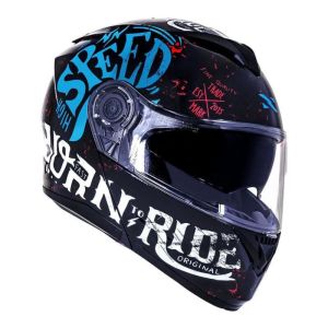 CAPACETE NORISK FORCE BORN TO RIDE BLUE 56/S