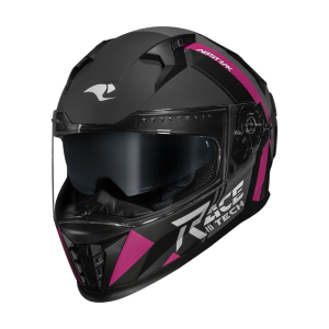 CAPACETE VOLT ABSTRAK MATTE BLACK/PINK OCULOS INTERNO / 60/L / RACETECH