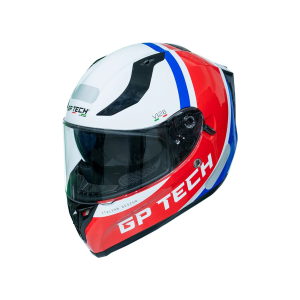 CAPACETE GP TECH ULTRA START SV BRANCO-VERMELHO-AZUL 