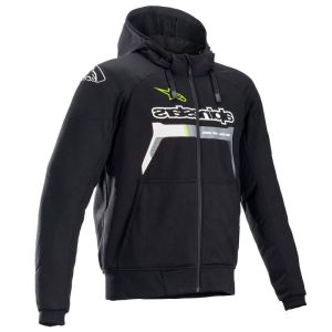 JAQUETA ALPINESTARS CHROME IGNITION HOODIE PRETO AMARELO / TAMANHO L