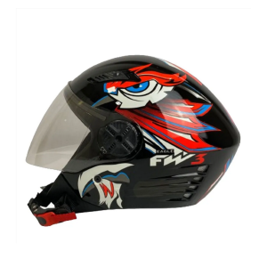 CAPACETE FW3 X OPEN EAGLE VERMELHO COM AZUL 58