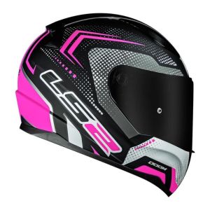 CAPACETE LS2 RAPID FF353 DOOM MATTE BLACK/PINK 60/L